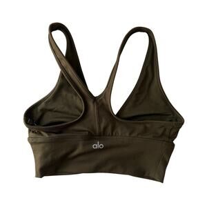 alo Yoga Women's XS Green Sports Athletic Bra Top Tank Top Excellent Condition